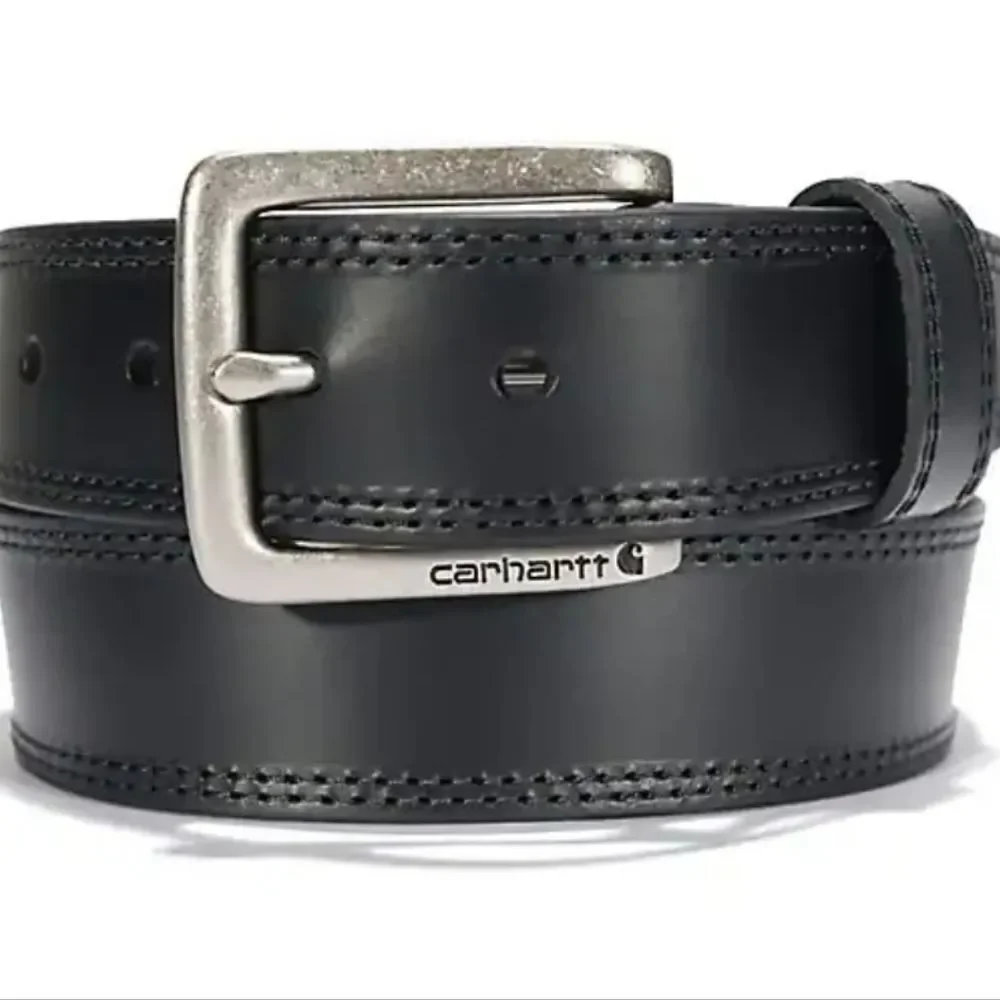 Carhartt‎ Hamilton Leather Engraved Buckle Belt- Black